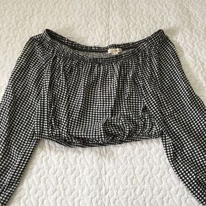 L.A. Hearts Gingham Off the Shoulder Top